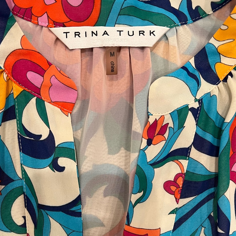 Trina Turk Multicolor Floral Blouse - Picture 3 of 5